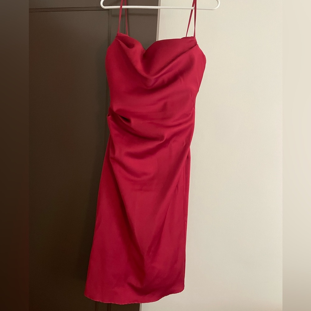 HOUSE OF CB Maroon Corset Dress